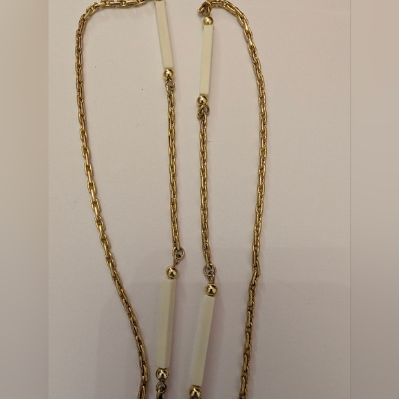Christian Dior Ivory Tubular Bar Necklace, Dior Jewelry, Dior Necklace - Picture 6 of 9